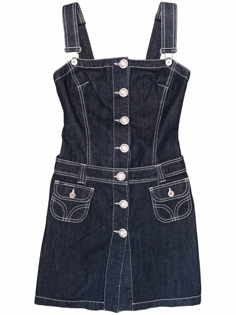 Y2K Dolce & Gabbana Denim Overall Mini Dress
